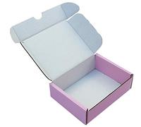 PINK BLACK BLUE RED WHITE BROWN CARDBOARD SMALL PARCEL BOXES SHIPPING MAILING GIFT STORAGE (10" x 7" x 3", PINK, 100)