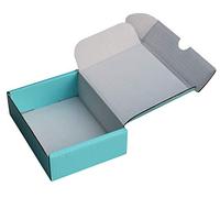 PINK BLACK BLUE RED WHITE BROWN CARDBOARD SMALL PARCEL BOXES SHIPPING MAILING GIFT STORAGE (10" x 7" x 3", LIGHT BLUE, 10)
