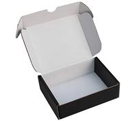 PINK BLACK BLUE RED WHITE BROWN CARDBOARD SMALL PARCEL BOXES SHIPPING MAILING GIFT STORAGE (10" x 7" x 3", BLACK, 150)