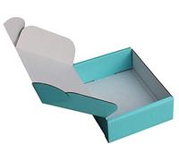 PINK BLACK BLUE RED WHITE BROWN CARDBOARD SMALL PARCEL BOXES SHIPPING MAILING GIFT STORAGE (12" x 9" x 4", LIGHT BLUE, 100)