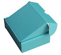 PINK BLACK BLUE RED WHITE BROWN CARDBOARD SMALL PARCEL BOXES SHIPPING MAILING GIFT STORAGE (7" x 5.5" x 2", LIGHT BLUE, 100)