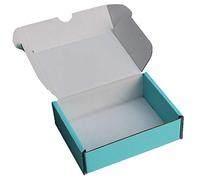 PINK BLACK BLUE RED WHITE BROWN CARDBOARD SMALL PARCEL BOXES SHIPPING MAILING GIFT STORAGE (7" x 5.5" x 2", LIGHT BLUE, 250)
