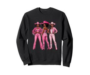 Pink Black Cowgirl Western Squad Southern Rodeo Country Sweatshirt