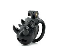 Pink Black Devil Short Men Chastity Locks Lower Body Hidden Anti-Masturbation Device Cock Cage Adult Sex Toys for(HEI Emo)
