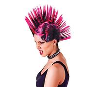 Bristol Novelty BW903 Pink, and Black Mohican Female Wig, Womens, One Size