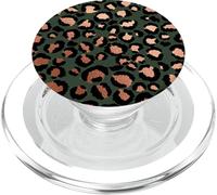 Pink Black Salmon Pattern Leopard Dark Green PopSockets PopGrip for MagSafe