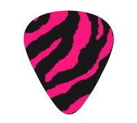 Pink Black Zebra,12 Pcs Guitar Pick,3 Different Thickness Plectrums for Acoustic Guitar Bass Ukulele (0.46mm 0.96mm 0.71mm)