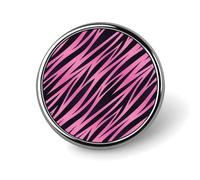 Pink Black Zebra Print Striped Enamel Pins for Backpack - Cute Jacket Coat Hat Bags Badge Pins, Funny Unique Novelty Button Pin Women Men Fashion Jewelry Accessories
