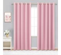 Pink Blackout Curtains 84 Inches Long for Girls Bedroom Decor Set of 2 Panels Grommet Window Light Heat Blocking Darkening Insulated Thermal Black Out Curtains for Living Room Nursery 72x84 Length