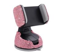 Pink Bling Car Phone Holder with Abs Rhinestone Dashboard Vent Mount