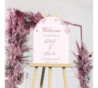 Pink Blossom Floral Arch Wedding Welcome Sign, Sakura Wedding Sign, A1 or A2,Welcome Wedding Board, Large Welcome Sign, Printed Sign