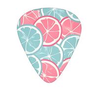 Pink Blue Citrus Slices Guitar Plectrums Classical Triangle Bass Acoustic And Electric Guitar Plectrums For Guitarists 12 Pieces
