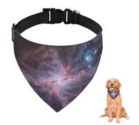 Pink Blue Cosmic Nebula Dog Bandana With Adjustable Strap D Ring Dog Scarf Pet Bibs Triangle Bandanas for Dogs Pet Accessories for Dogs Puppy Cats Decor Machine Washable