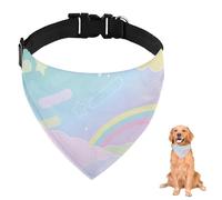 Pink Blue Dream Sky Dog Bandana with Adjustable Strap D Ring Dog Scarf Pet Bibs Triangle Bandana for Dogs Pet Accessories for Dogs Puppy Cats Decor Machine Washable