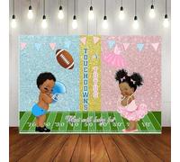 Pink Blue Gender Reveal He Or She Backdrop Glitter Footprints Girl Or Boy Photography Background Party Decoration Born Banner