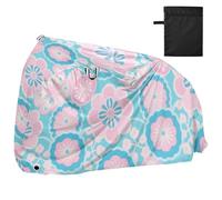 Pink Blue Japanese Zephyre Cherry Blossoms Waterproof Bike Covers Outdoor with Lock Holes Anti Dust Rain Snow UV Storage Motorcycle Cover Fits for Most accesorios para bicicletas de montana
