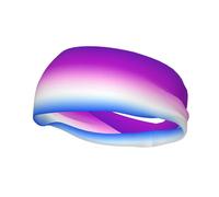 Pink Blue Purple Gradient Glitter Sport Sweatbands Headbands,Sweat Band for Tennis Running Basketball Working Outdoor
