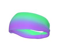 Pink Blue Purple Gradient Glitter Sport Sweatbands Headbands,Sweat Band for Tennis Running Basketball Working Outdoor