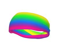 Pink Blue Purple Gradient Glitter Sport Sweatbands Headbands,Sweat Band for Tennis Running Basketball Working Outdoor