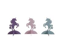 Pink, Blue & Purple Unicorn Party 3D Cardstock Centerpieces - 8" x 10" (1 Set) - Perfect for Kids' Birthday Parties, Baby Showers & Magical Celebrations