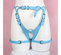 Pink Blue Sweet Leather Chest Harness For Women Body Cage Bra Sexy Gothic Bondage Lingerie Adjustable Belt Rave Clothes Style 11, Size : One size