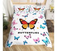 (Pink Blue Yellow, Super King(No Comforter)) Love Heart Comforter Cover Romantic Themed Double Bedding Set for Adults Women Men Teens Cute Red Heart Print Duvet Cover Valentine'S Day Lover Bed Se