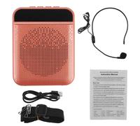 (Pink) Bluetooth Voice Amplifier Speaker Portable Multifunctional Loudspeaker with Personal Microphone for Teaching and Guide