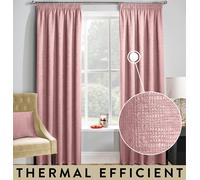 Enhanced Living Matrix Thermal Room Darkening Tape Top Curtain - Pink pink 90x72