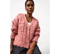 Pink Bobble Knitted Embellished Button Cardigan XL