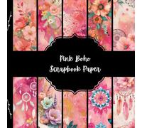 Pink Boho Scrapbook Paper, Bohemian Junk Journal Paper, Roseate Abstract Decorative Paper, DIY Projects, Origami, Collage Sheets, Decoupage Paper, 10 Designs, Double Sided