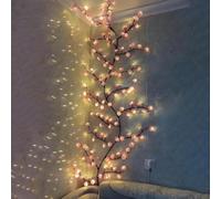 Pink Bonsai Tree Light - Pink Blossom Lighted Tree,Remote Control Dimming and Timer Function Flower Lights for Desk, Windowsill, Shelf