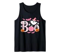Pink Boo Halloween Breast Cancer Awareness October Tank Top