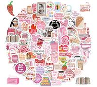 Pink Bookish Stickers - 100pcs Aesthetic Reading Stickers for Kindle, Booktok & Scrapbook