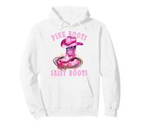 Pink Boots Sassy Roots Western Cowgirl Pullover Hoodie