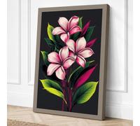 Pink Botanicals Botanical Canvas Wall Art Print 36x24 Inch (91 x 61 cm)