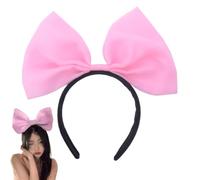 Pink Bow Bowknot Headband for Women Halloween Hair Accessories Huge Bow Headband Hairband for Women Pink Hairband Bow Headbands for Women's Hair