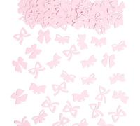 Pink Bow Confetti - Coquette Party Decorations Girly First Birthday,Pink Bow Baby Shower Party Decor,She's Tying The Knot, Pink Girl Bow 1st Birthday Cake Smash