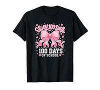 Pink Bow Coquette 100 Days School Girly Y2K Trend T-Shirt
