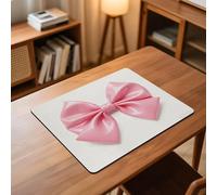 Pink Bow Desk Mat Washable Table Protector Waterproof Table Cover Protector Desk Placemats Heat Resistant Non-Slip Desks Cover for Desktop, Coffee Dining Tables 60x50cm