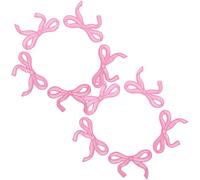 Pink Bow Iron on Patches for 10pcs Embroidered Appliques