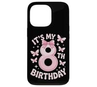 Pink Bow It's My 8th Princess Birthday Girl Case for iPhone 13 Pro