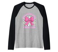 Pink Bow Overstimulated Moms Club Retro Floral Graphic Raglan Baseball Tee