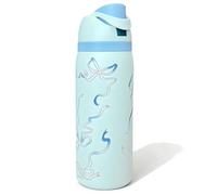 Pink Bow Tumbler, Stainless Steel Water Bottle 30oz, Insulated Travel Mug with Handle, Bow Design Cup for Car Cup Holder, Leak Proof Vacuum Insulated Drinkware for Adults Office Home (White Bow)