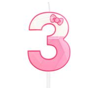 Pink Bowknot 3rd Birthday Candles,3rd Birthday Decorations for Girls,Bow Number 3 Candle for Cake,Pink Candle Cute Bowknot Cake Toppers for Kids Birthday Party Decorations,Wedding Anniversary Supplies