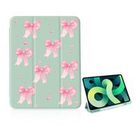 Pink Bowknot Heart for iPad mini 6 Case (8.3 Inch,2021) 6th Gen,[Pencil Holder+Auto Sleep/Wake],Slim Soft Leather TPU Back Smart Cover,Green