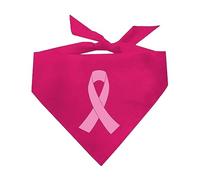Pink Breast Cancer Ribbon Dog Bandana (Assorted Colors) (Hot Pink, One Size)