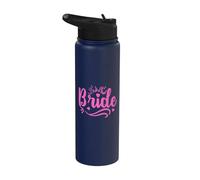 Pink Bride Elegant Bachelorette Celebration Wedding Party Stainless Steel Insulated Water Bottle