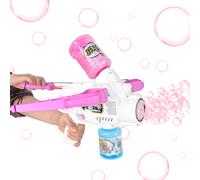 deAO Toys 3 in 1 Bubble Water Gun Bow Arrow Summer Bubble Machine Toy - bubble & water toy - pink
