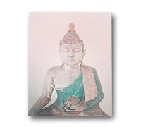 Pink Buddha 18x24 Wall Art Print, Zen Nursery, Children's Room Decor, Gender Neutral Nursery Wall Art, Inspirational Art Print, Nursery Decor