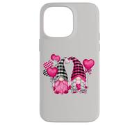 Pink Buffalo Plaid And Heart Balloons Valentine's Gnome Case for iPhone 14 Pro Max